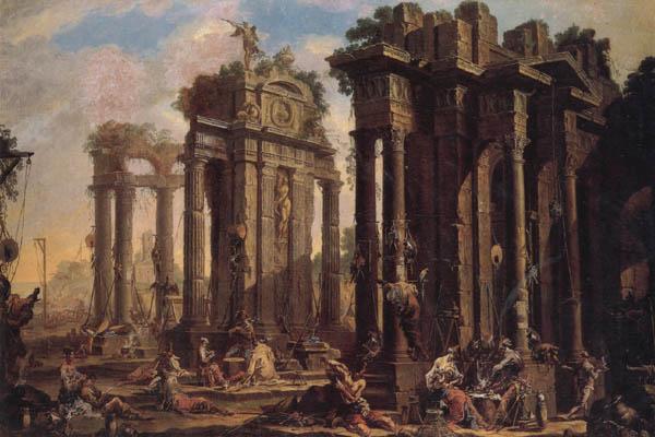 MAGNASCO, Alessandro Bandits'Stopping-place oil painting image